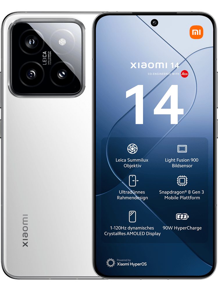 120 x günstig Kaufen-Xiaomi 14 512 GB Dual SIM White mit o2 Mobile XL. Xiaomi 14 512 GB Dual SIM White mit o2 Mobile XL <![CDATA[6,36