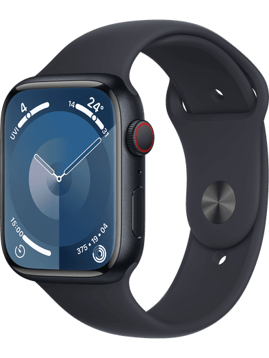 Apple Watch Series 9 GPS + Cellular, 45 mm Mitternacht